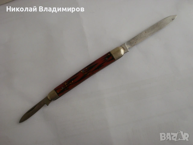 Българско джобно ножче П.Денев джобен нож, снимка 2 - Ножове - 54454817