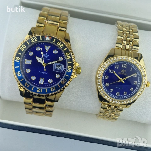 Blue Romance Edition – комплект часовници за двойки с 18К позлата