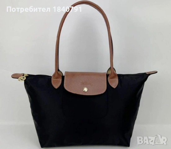 Longchamp – нова – с етикети, черна, М, дълги дръжки