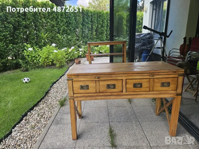 Moving out of Bulgaria sale. Imported Bali Indonesian pair of Credenza and Bookshelf