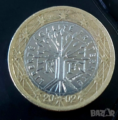 1 евро монета Франция 2002