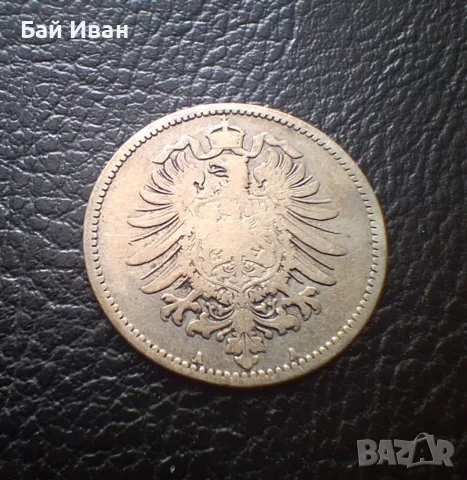 Стара сребърна монета 1 марка 1874 г. буква А - Германска империя - рядка !, снимка 7 - Нумизматика и бонистика - 55306459
