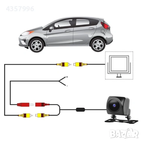 Универсална AHD камера за задно виждане, За Автомобил, 12V, снимка 4 - Аксесоари и консумативи - 54311182