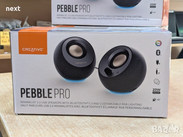 5 вида тонколони Creative PEBBLE PRO X PLUS Bluetooth Разопаковани Продукти с Гаранция, снимка 6 - Тонколони - 54988759