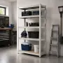 Професионален метален стелаж HÖGLER 205x120x45 см – 5 Рафта, до 880кг, регулируема височина, снимка 2