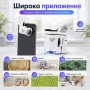 Лупа микроскоп UV лед осветление увеличение 60Х телефон макро обектив, снимка 3