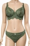 Hunkemöller луксозен комплект бельо в зелено – сутиен 75F + прашка 2XL, снимка 1