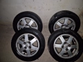 Оригинални лети джанти Mitsubishi 15" 4х114.3 със зимни гуми (Lancer, Colt), снимка 1