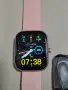 Смарт часовник Kuizil Smart Watch в розов цвят с правоъгълен корпус, снимка 2
