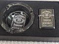 Колекционерски комплект Jack Daniel’s: 2 кожени манерки + запечатан комплект пепелник и запалка, снимка 10