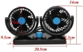 Вентилатор двоен за автомобил 4 inch, 12/24V - 360 градуса, снимка 6