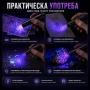 Малък акумулаторен мощен UV фенер 365nm с черен филтър ув фенерче лампа за камък смола урина силен, снимка 4