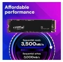  1000GB Crucial P3 Gen4 1TB PCIe NVMe SSD скрост четене/запис 3500 и 3200 mb/sec ДИСК disk laptop , снимка 1