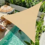 Слънчево платно COOL AREA, водоустойчиво, триъгълно, 2х2х2м- в цветове сиво и зелено, снимка 1