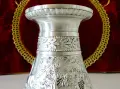 Калаена чаша,халба,релефни ловни картини Елен,Куче, снимка 5