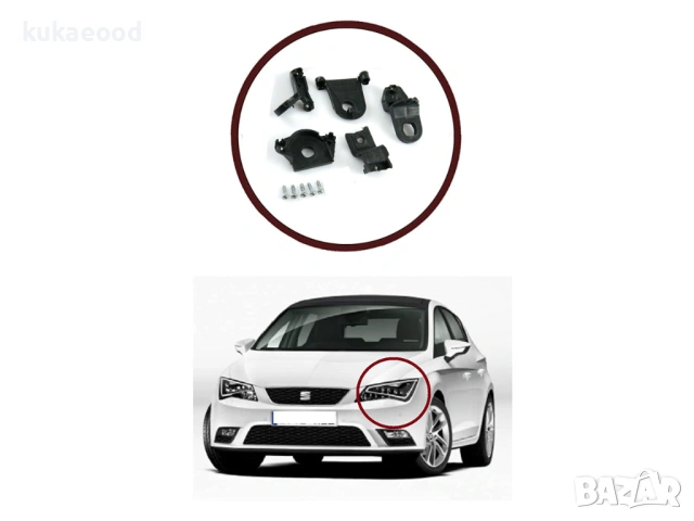 Комплект щипки за захващане на фар Seat Leon 5F MK3, снимка 3 - Части - 54193110
