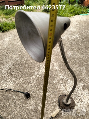 Стара индустриална лампа, снимка 3 - Антикварни и старинни предмети - 54352674