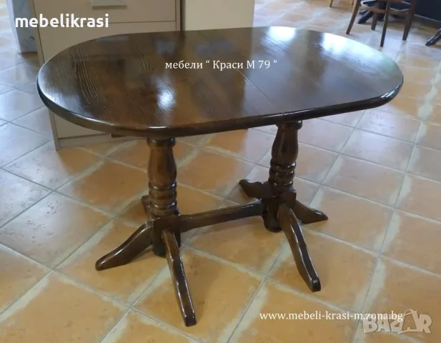 Кухненска маса ”Денвър” разтегателна- Масив, снимка 5 - Маси - 39445275