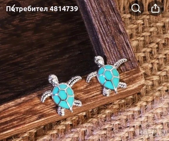 Красиви Минималистични Обеци с Форма на Костенурки-усещане за елегантност и стил , снимка 4 - Обеци - 54394927