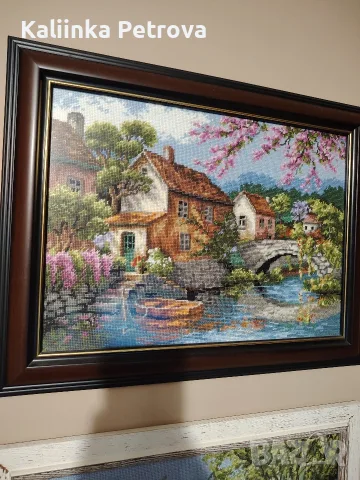 Красив гоблен, рамкиран. , снимка 3 - Гоблени - 55630379