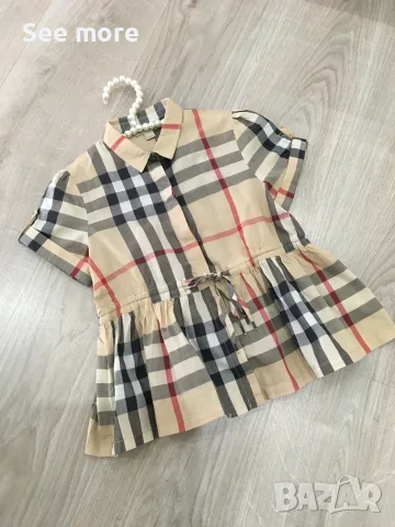 Детска риза/туника на BURBERRY за момиче 6Г/114 см, снимка 3 - Детски Блузи и туники - 54353206