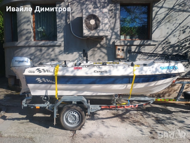 Compass 400 GT + Honda BF20 LRTU + MotorGuide Xi3+Humminbird HELIX 10 CHIRP  G4N, снимка 11 - Воден транспорт - 54316496