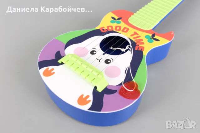 Детска китара с 6 метални струни, снимка 3 - Музикални играчки - 55665786