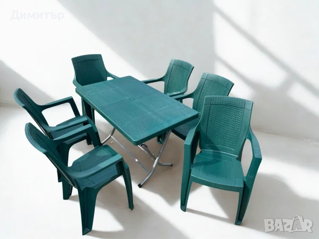 Комплект маса + 6 стола или 4 стола ратан 3 цвята и размери маси мод.6, снимка 4 - Маси - 54235879