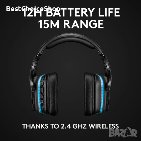  Безжични геймърски слушалки Logitech G935 Wireless 7.1 LIGHTSYNC – Пълен комплект, снимка 13 - Слушалки за компютър - 54826349