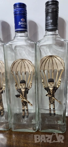НОВО Ръчно изработени бутилки - подарък,декорация,сувенир.  Бутилка парашутист., снимка 10 - Други - 53597741