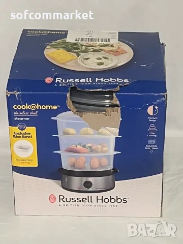 Уред за готвене на пара Russell Hobbs Cook Home 19270-56 (800W) – С 6 месеца гаранция!, снимка 7 - Уреди за готвене на пара - 55484113