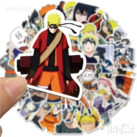 Комплект стикери Naruto Shippuden – 50 броя PVC водоустойчиви лепенки с UV защита | За лаптоп 10170, снимка 3 - Комплекти - 54659720