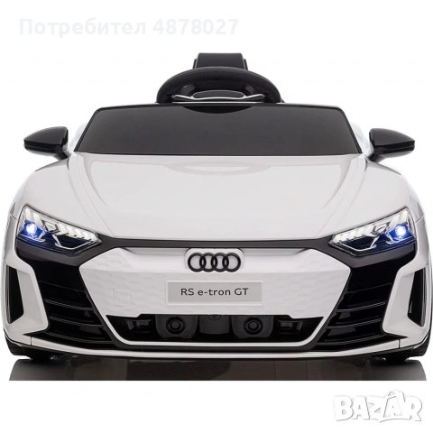 Акумулаторен джип Audi RS E-Tron GT 4X4 Licensed с меки гуми и кожена седалка 12V, снимка 7 - Детски велосипеди, триколки и коли - 55253477