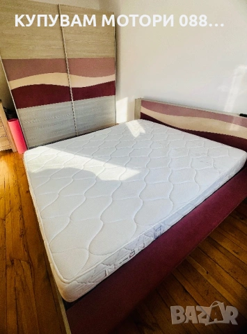 Спалня с Матрак Нани и Подматрачна Рамка и Гардероб и 2 бр Шкафчета , снимка 3 - Спални и легла - 53979854