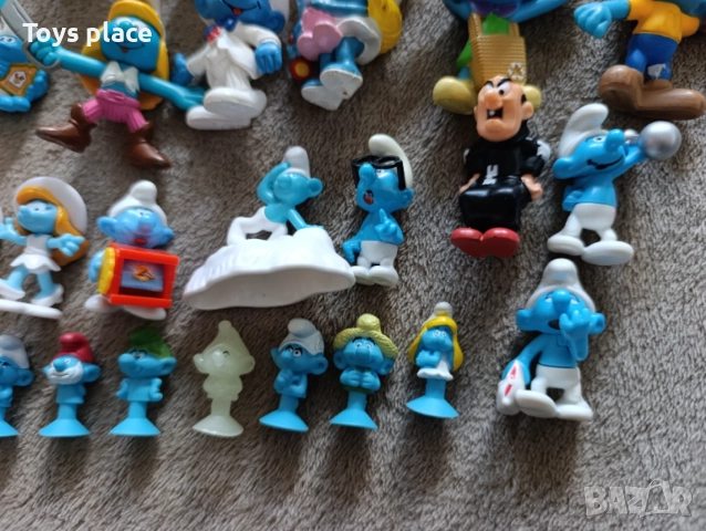 Огромна колекция смърфовете The Smurf, фигурки смърфчета Kinder, стики, снимка 10 - Фигурки - 54742834