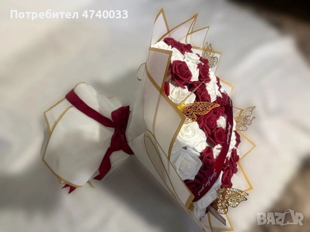 Букет от фоамени рози, снимка 2 - Изкуствени цветя - 55226107