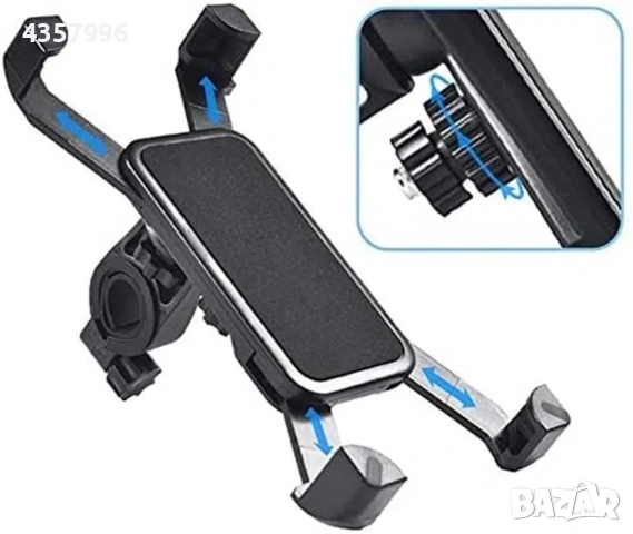 Универсална стойка за велосипед/мотоциклет за телефон до 7 инча, снимка 6 - Аксесоари за велосипеди - 49143860