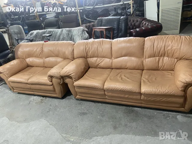 естествена кожа дивани, снимка 8 - Дивани и мека мебел - 55460210