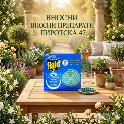 Raid Outdoor Spiral Райд Спирала против комари  10 бр