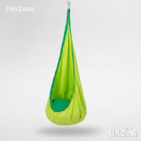 Висящ стол пашкул, хамак за деца Cocoon, зелен и син, С надуваема възглавница, снимка 2 - Други - 54227519