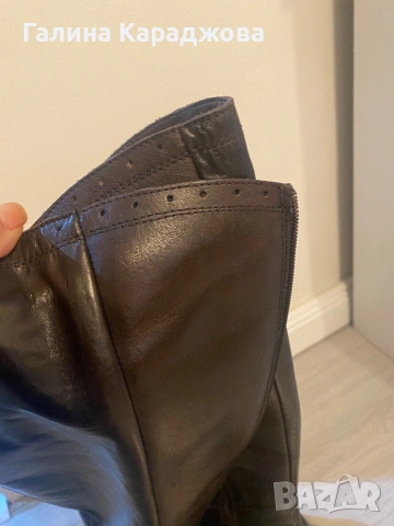 Високи дамски тъмно кафяви ботуши номер 39, снимка 6 - Дамски ботуши - 54103404