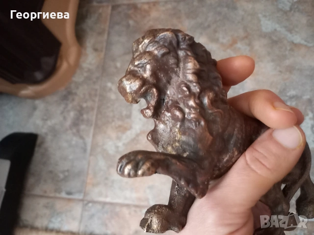 Бронзова фигура с лъв , снимка 5 - Декорация за дома - 55180169