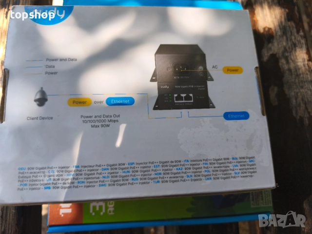 Чисто нов запечатан в целофан Gigabit PoE++ инжектор Cudy POE350 90W  Продавам чисто нов, неизползва, снимка 13 - Мрежови адаптери - 55272886