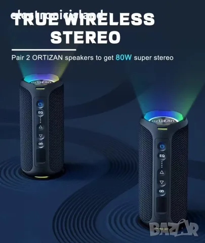 Чисто нова преносимa Bluetooth колонка Ortizan X8 Pro с 40W стерео звук, SD карта, AUX, снимка 3 - Bluetooth тонколони - 55672190