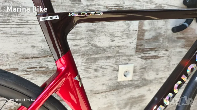 Карбонов шосеен велосипед Guerciotti Veloce S Disc Ultegra/105 Mix Velomann V30R | M (Пребоядисван), снимка 6 - Велосипеди - 55612121