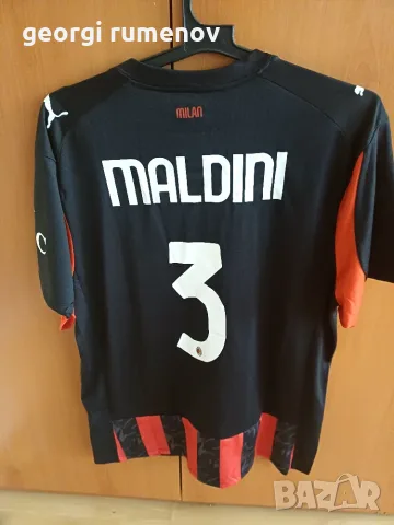 Футболна тениска AC Milan Maldini #3 Puma 2XL, снимка 2 - Тениски - 55359032