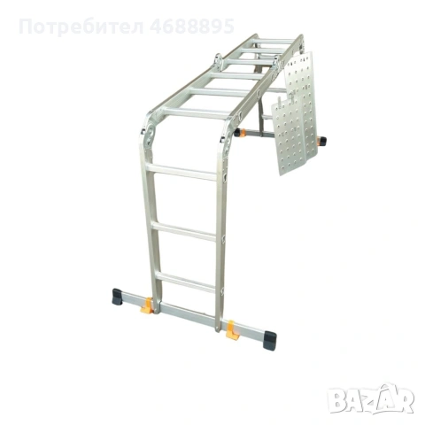 Мултифункционална алуминиева съчленена стълба 4х3 (3.60 м) със стоманени платформи