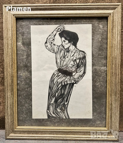 УНИКАТ КАРТИНА ЦВЯТКО ЦВЕТКОВ ЧЕРВЕН БРЯГ ПОДПИСАНА