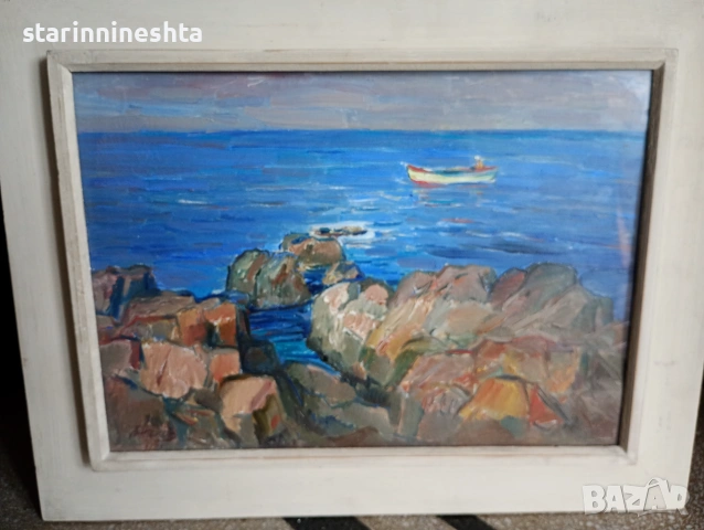 стара Картина художник Любо Иванов (1911–1974)  Любомир Иванов , снимка 2 - Антикварни и старинни предмети - 55077545
