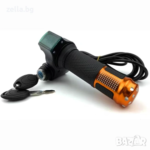 Ръкохватка за газ с ключ и волтметър 12V-72V – за електрически скутер, велосипед, ATV 10145, снимка 7 - Друга електроника - 54659136